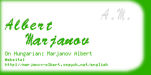 albert marjanov business card